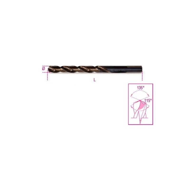 416 4,00 Broca HSS-G helicoidal con afilado especial de doble filo