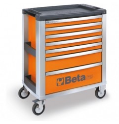 C39-7/O Cajonera móvil con 7 cajones, naranja