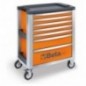 C39-7/O Cajonera móvil con 7 cajones, naranja
