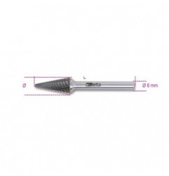 426MD/T12 Lima rotativa de metal duro, corte cruzado HM6