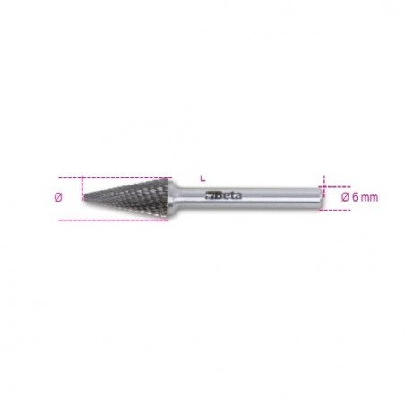 426MD/T12 Lima rotativa de metal duro, corte cruzado HM6