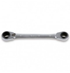 192 16-19 Llave de estrella doble con carraca reversible, cromada