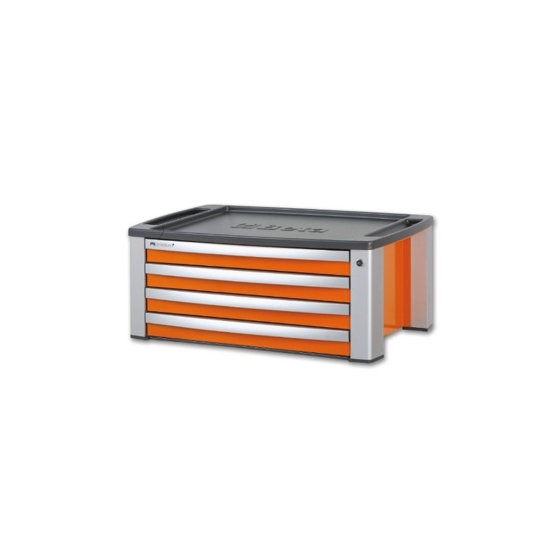 C39T-O Cajonera portátil con 4 cajones, naranja