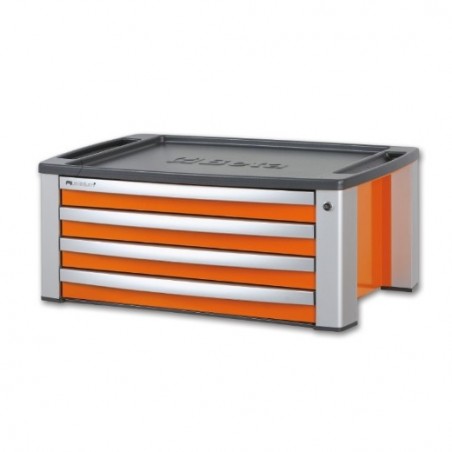 C39T-O Cajonera portátil con 4 cajones, naranja