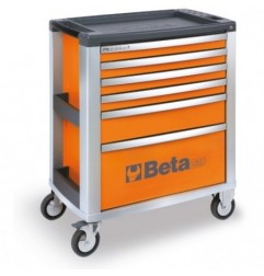 C39-6/O Cajonera móvil con 6 cajones, naranja