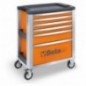 C39-6/O Cajonera móvil con 6 cajones, naranja