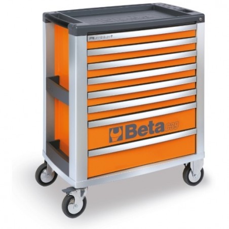 C39-8/O Cajonera móvil con 8 cajones, naranja