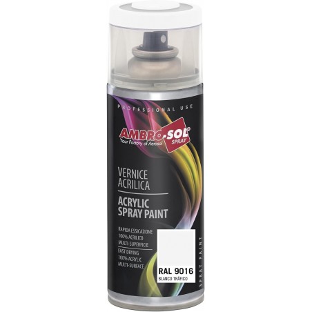 Pintura acri­lica 400 ml RAL 9016 BLANCO TRiFICO