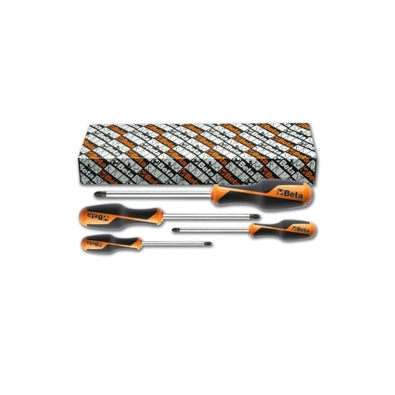 1269PZ/S4 Juego de 4 destornilladores Pozidriv&reg,-Supadriv&reg,, BetaGrip