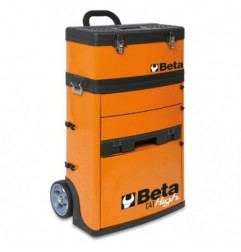 C41H-W Trolley portaherramientas con 2 módulos apilables, blanco