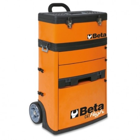 C41H-W Trolley portaherramientas con 2 módulos apilables, blanco