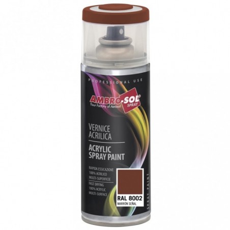 Pintura acri­lica 400 ml RAL 8022 MARRON OSCURO