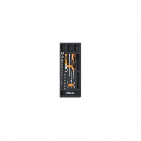 M91 Termoformado de espuma con vasos hexagonales y accesorios de 1/4&quot,