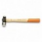1377 680 Martillo de cabeza redonda y boca esférica para caldereros y hojalateros, mango de madera
