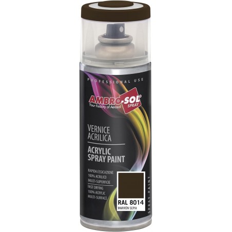 Pintura acri­lica 400 ml RAL 8014 MARRON SEPIA