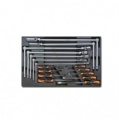 T164 Termoformado rígido con llaves en T y destornilladores planos y Phillips&reg,, BetaGrip