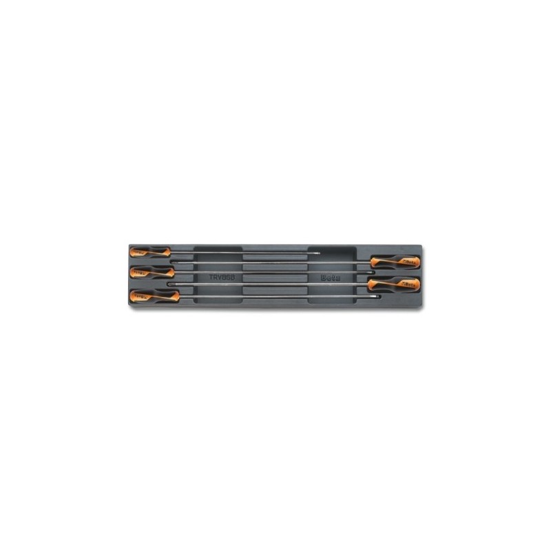 T209 Termoformado rígido con destornilladores planos y Phillips&reg,, modelo largo, BetaGrip