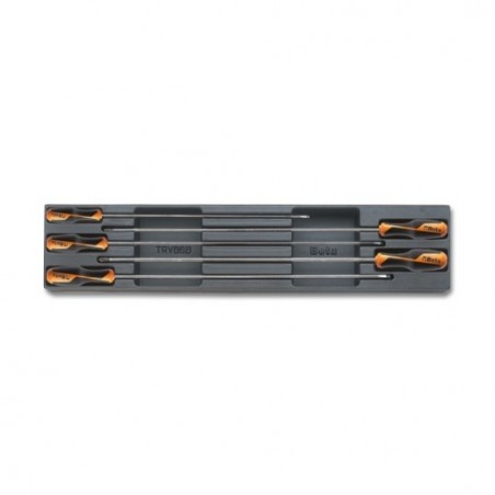 T209 Termoformado rígido con destornilladores planos y Phillips&reg,, modelo largo, BetaGrip