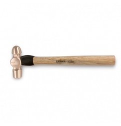 1377BA 340 Martillo de cabeza redonda y boca esférica para caldereros y hojalateros, mango de madera, antichispa