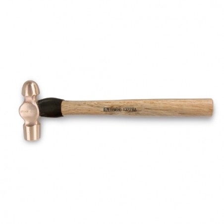 1377BA 340 Martillo de cabeza redonda y boca esférica para caldereros y hojalateros, mango de madera, antichispa