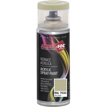 Pintura acri­lica 400 ml RAL 7032 GRIS GRAVA
