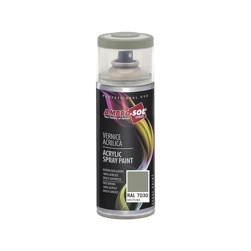 Pintura acri­lica 400 ml RAL 7030 GRIS PIEDRA