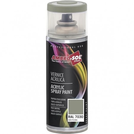 Pintura acri­lica 400 ml RAL 7030 GRIS PIEDRA