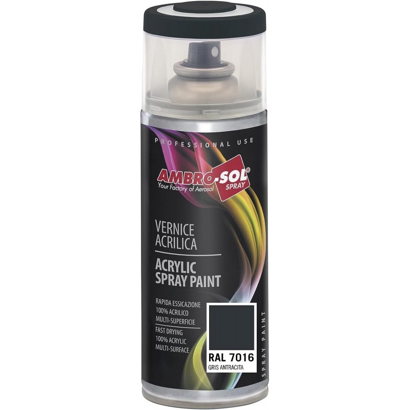 Pintura acri­lica 400 ml RAL 7022 GRIS SOMBRA MATE