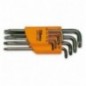 97RTX/SC8 Juego de 8 llaves acodadas para tornillos Tamper Resistant Torx&reg,, bruñidas, con soporte