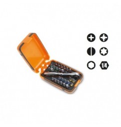 860/C27 Surtido de 25 puntas ,1 adaptador y 1 carraca reversible con portapuntas, en estuche de bolsillo