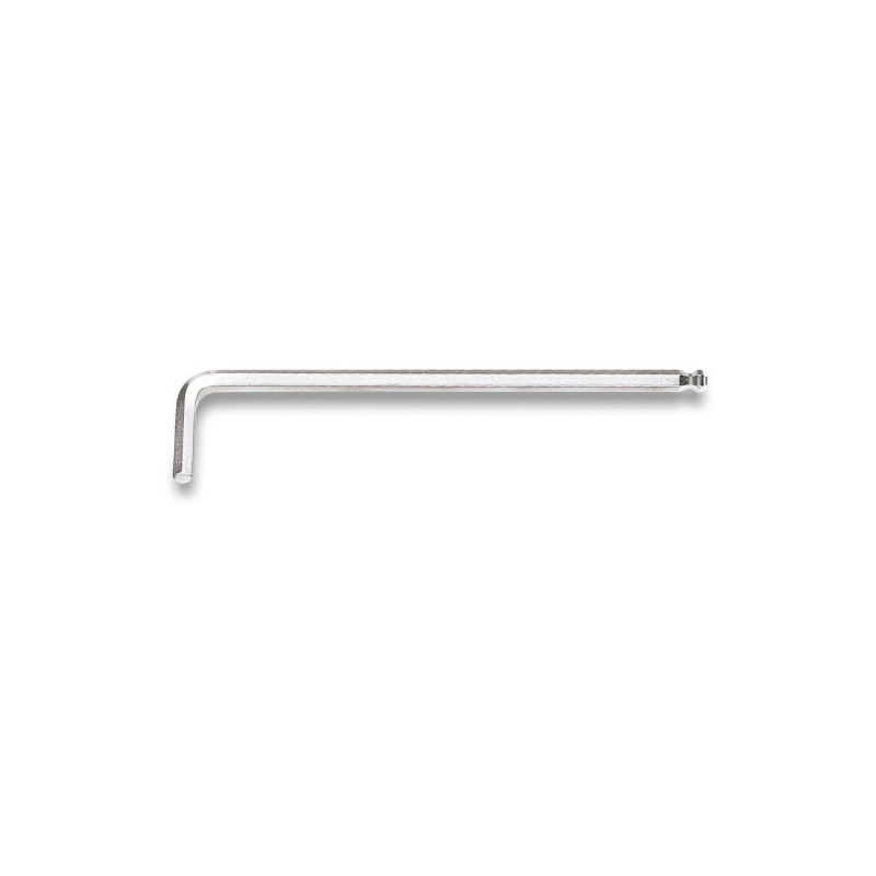 96LBP 6 Llave Allen acodada con cabeza esférica, modelo largo, cromada