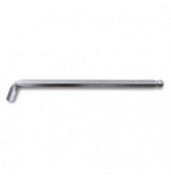 96BPA 8 Llave Allen acodada a 110° con cabeza esférica, modelo largo, cromada