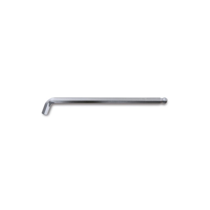 96BPA 8 Llave Allen acodada a 110° con cabeza esférica, modelo largo, cromada