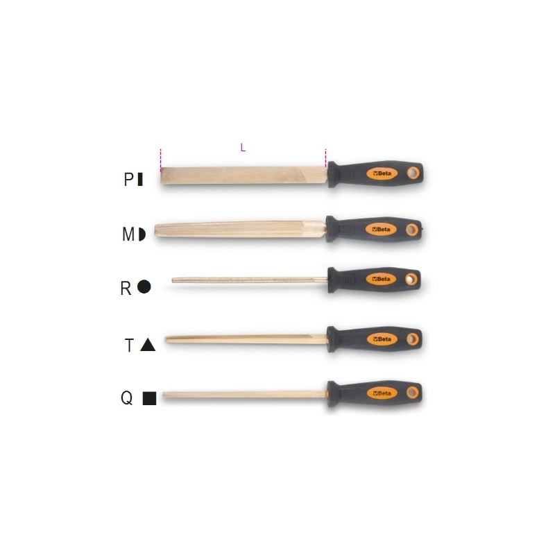 1719BA8/T Lima triangular de 8&quot,, antichispa