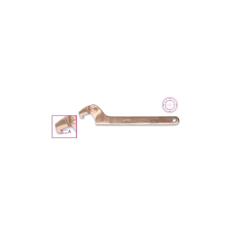 99BA 115 Llaves de gancho articulada para tuercas, antichispa