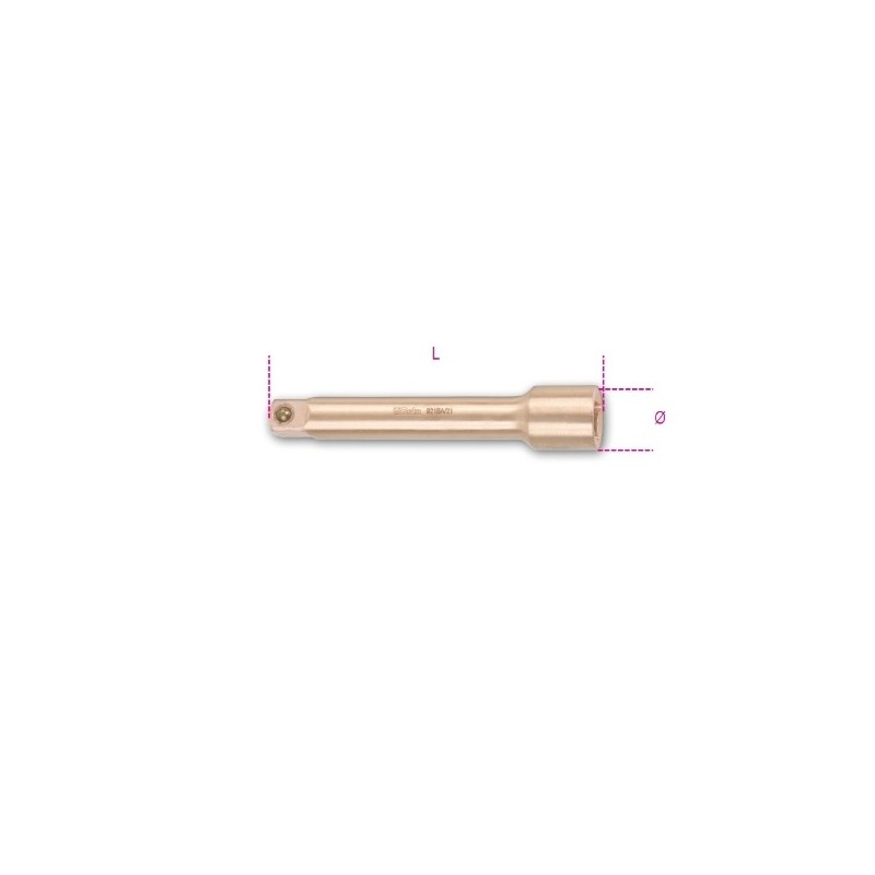 921BA/22 Alargadera con cuadrado macho y hembra de 1/2&quot,, antichispa