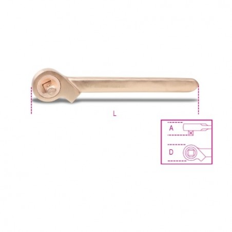 926BA/50 Carraca simple con cuadrado corredizo de 3/4&quot,, antichispa