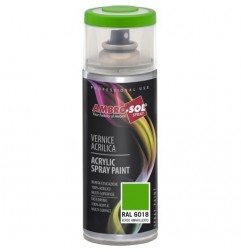 Pintura acri­lica 400 ml RAL 6018 VERDE AMARILLENTO