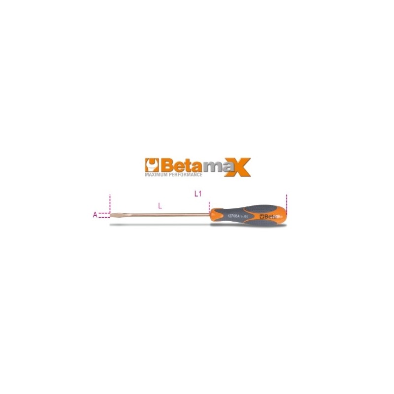 1270BA 3X75 Destornillador plano, BetaMax, antichispa