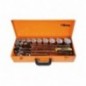 928AS/C12 Surtido de 12 vasos hexagonales y 5 accesorios, en caja de metal