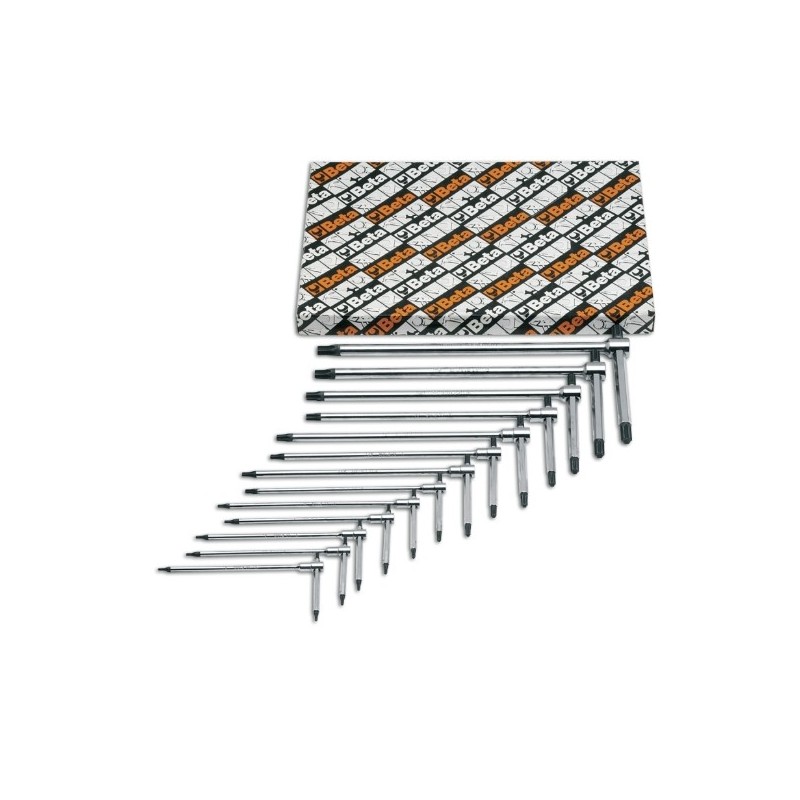 951TX/S13 Juego de 13 llaves en T con tres extremidades Torx&reg,, cromadas