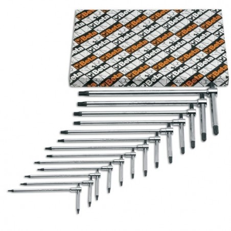 951TX/S13 Juego de 13 llaves en T con tres extremidades Torx&reg,, cromadas