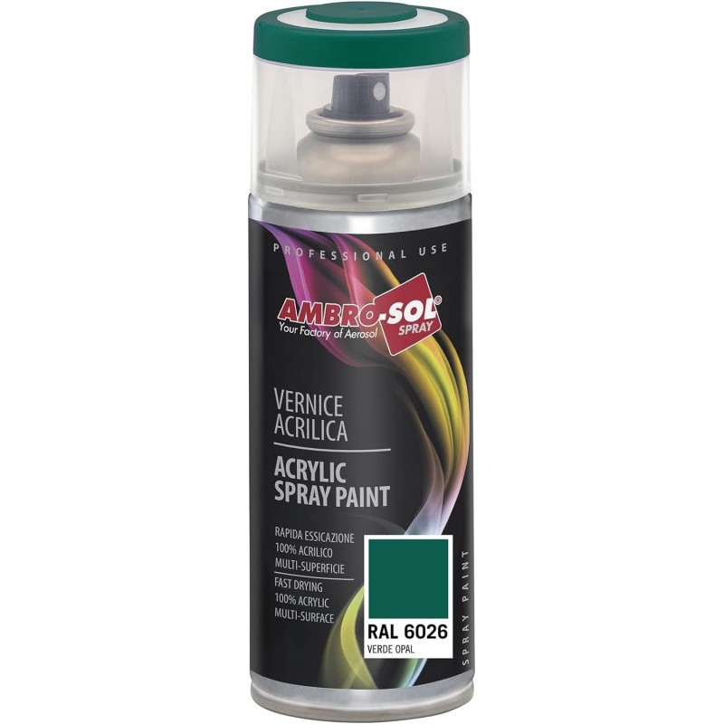 Pintura acri­lica 400 ml RAL 6010 VERDE HIERBA
