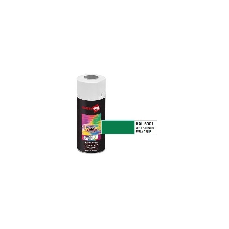 Pintura acri­lica 400 ml RAL 6001 VERDE ESMERALDA
