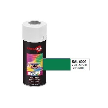 Pintura acri­lica 400 ml RAL 6001 VERDE ESMERALDA