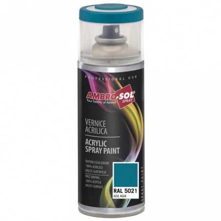Pintura acri­lica 400 ml RAL 5021 AZUL AGUA