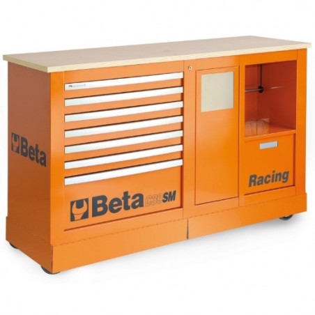 C39SM-O Cajonera especial móvil tipo Racing SM, naranja