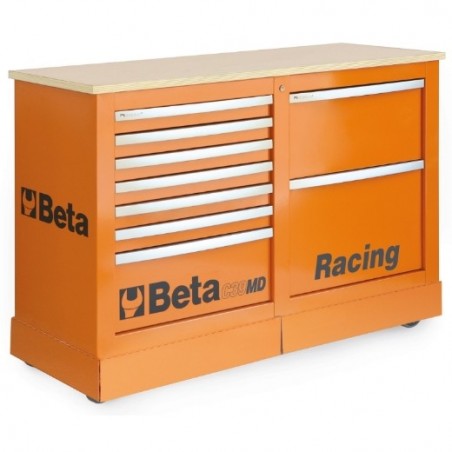 C39MD-R Cajonera especial móvil tipo Racing MD, rojo