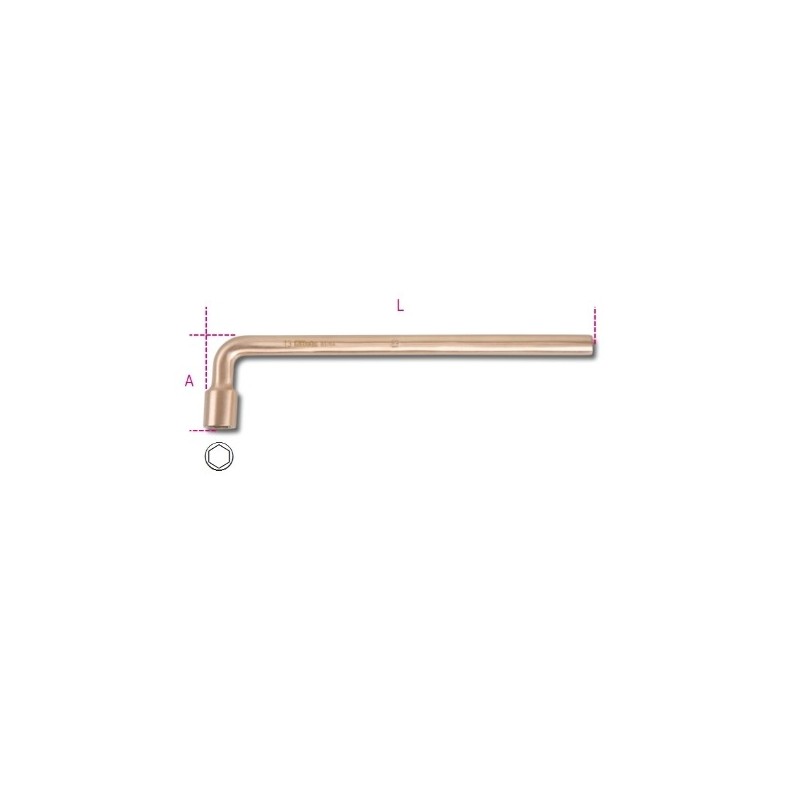 937BA 19 Llave de pipa hexagonal, antichispa