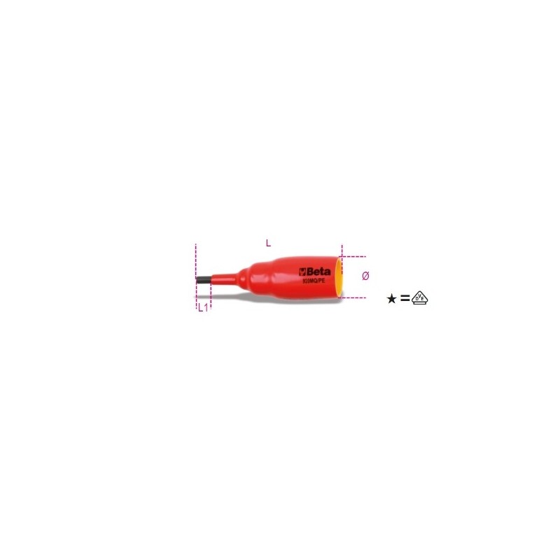920MQ-PE 4 Vaso de 1/2&quot, con punta Allen, aislado